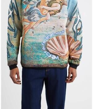 NEW VERY RARE birth of venus jacquard sweatshirt in green